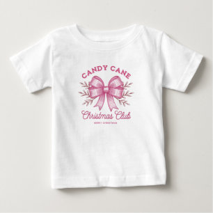 Camiseta Clube de Natal da Cana de Açúcar Cor-de-Rosa Época
