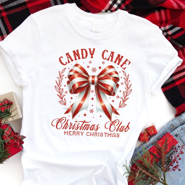 Camiseta Clube de Natal do Arco Coquete de Cane de Açúcar (Criador carregado)