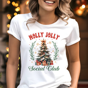 Camiseta Clube de Natal Holly Jolly Social