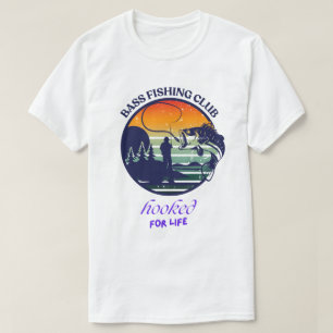 Camiseta Clube de Pesca de Robalo Pôr do Sol Retro