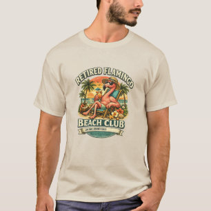 Camiseta Clube de Praia do Flamingo Aposentado Personalizad