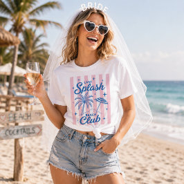 Camiseta Clube de Praia Último Salpico Listra Rosa Despedid