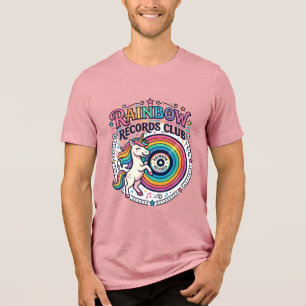 Camiseta Clube de Registros de Arco-Íris de Unicórnio Fundo