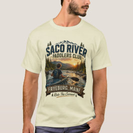 Camiseta Clube de Remadores do Rio Saco Fryeburg Maine Adol