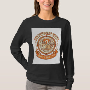 Camiseta Clube de Resgate de Gatos Resgate de Gatos Adoção 