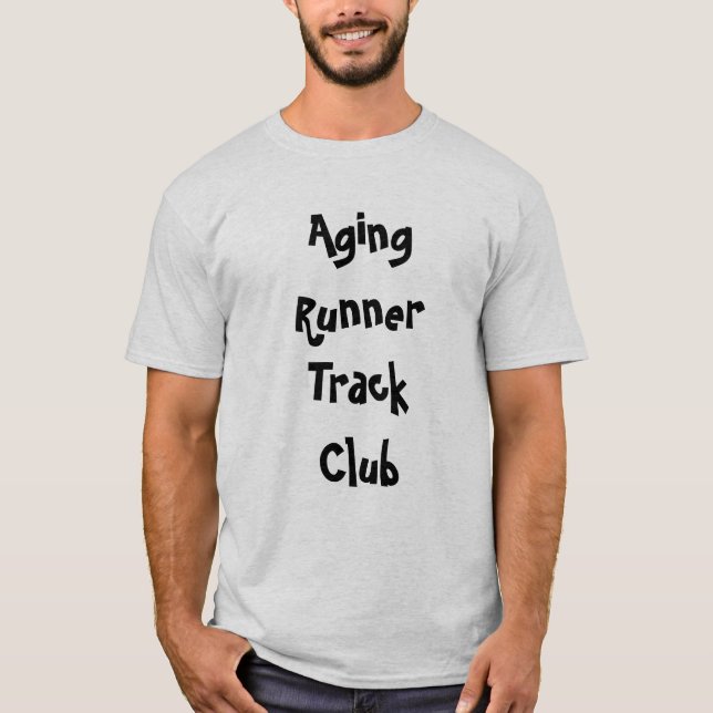 Camiseta Clube de RunnerTrack do envelhecimento (Frente)