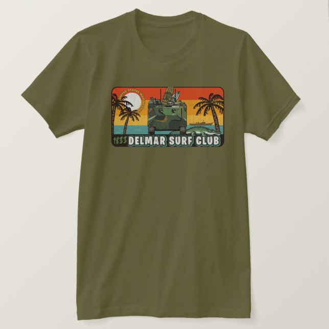 Camiseta Clube de Surf Del-Mar (Frente do Design)