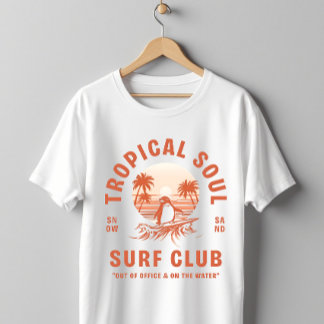 Camiseta Clube de Surf Tropical Soul Pengim Retro