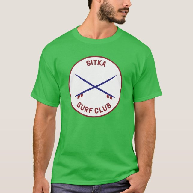 Camiseta Clube de Surf Vintage Sitka Alasca (Frente)