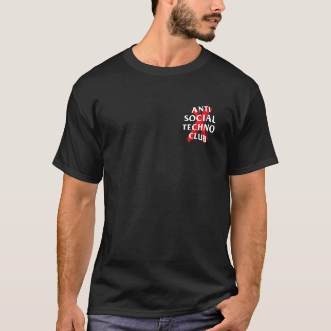Camiseta Clube de Techno Anti Social X Vermelho Cancelado (Frente)
