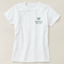 Camiseta Clube de Tênis de Solteira Branco Elegante Persona