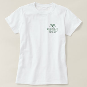 Camiseta Clube de Tênis de Solteira Branco Elegante Persona