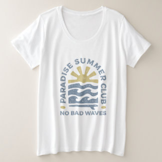 Camiseta Clube de Verão Paradisíaco Ondas Retrô