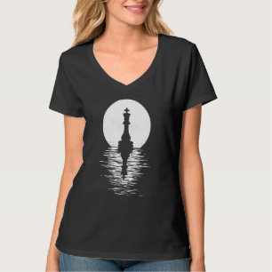 Camiseta Clube de Xadrez Jogo Rei Rainha Cavalo peça de xad