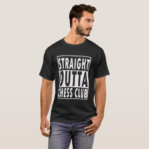 Camiseta Clube de xadrez reto   de Outta do presente