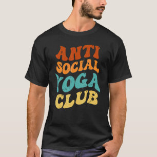 Camiseta Clube de Yoga Anti Social - Introvertido Engraçado