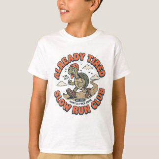 Camiseta Clube Divertido de Corrida Lenta Tartaruga Vintage