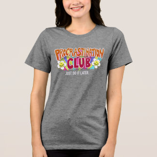Camiseta Clube Divertido de Procrastinação Retro Arco-íris
