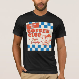 Camiseta Clube do Café desenho animado - Adorável presente
