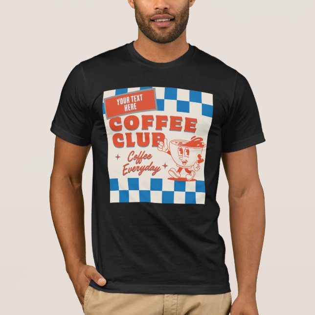 Camiseta Clube do Café desenho animado - Adorável presente  (Frente)