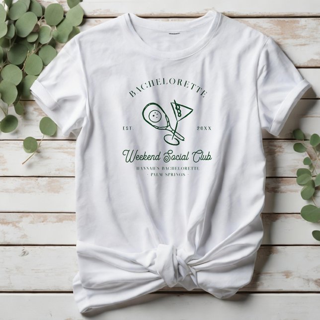 Camiseta Clube do Campo de Picleball | Bachelorette (Criador carregado)