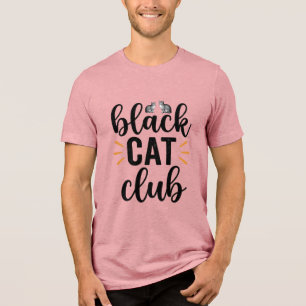 Camiseta Clube do Gato Preto Design Vetorial de Amante de G