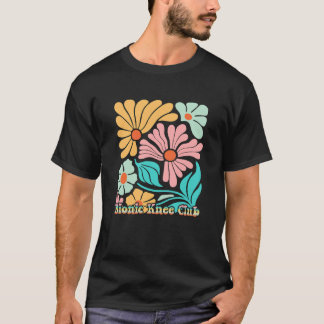 Camiseta Clube do Joelho Biónico Flores Retro Cirurgia de S