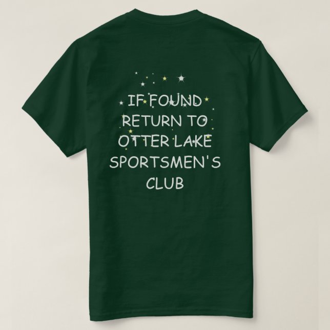 Camiseta Clube do retorno Michigan de Sportsmens do lago (Verso do Design)