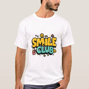 Camiseta Clube do Sorriso Tipografia Positiva Fofa