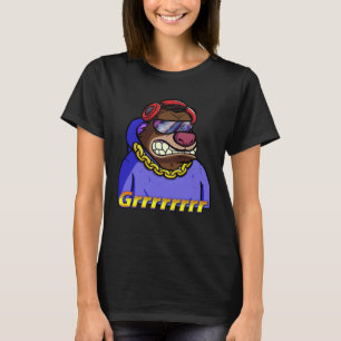 Camiseta Clube do Urso Bossy NFT Trabalho de arte Grrr Não 