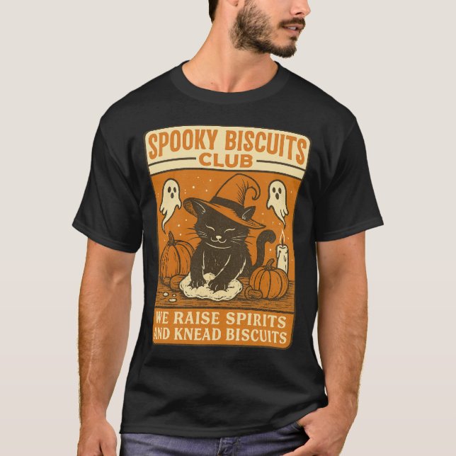 Camiseta Clube dos Biscoitos Assustadores Gato Dia das Brux (Frente)