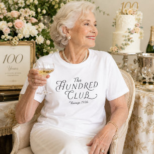 Camiseta Clube dos Cem Aniversário de 100 anos Vintage