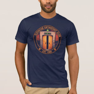 Camiseta Clube dos Entusiastas de Elevadores – Retro‑Futuri