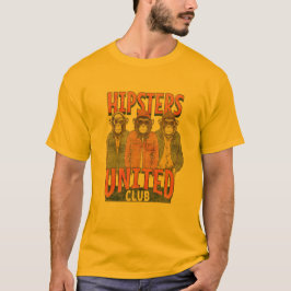 Camiseta Clube dos Hipsters Unidos. Macacos estilosos.