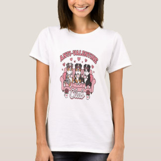 Camiseta Clube engraçado anti Dia dos Namorados design para