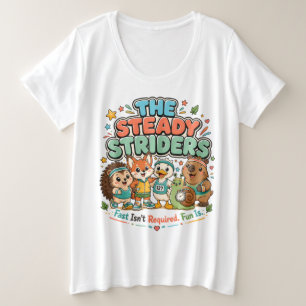 Camiseta Clube Fofo de Corrida Steady Striders Amigos Anima