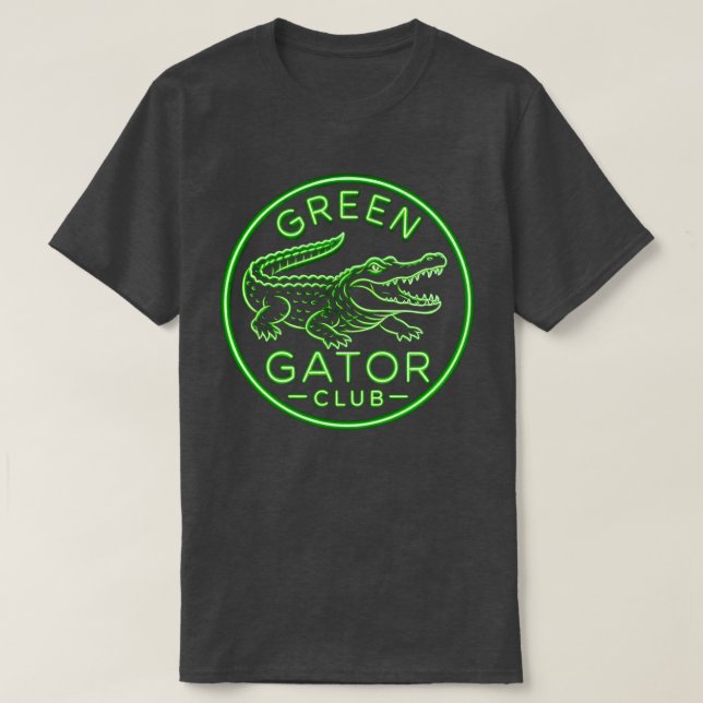 Camiseta Clube Get Swamped Green Gator (Frente do Design)