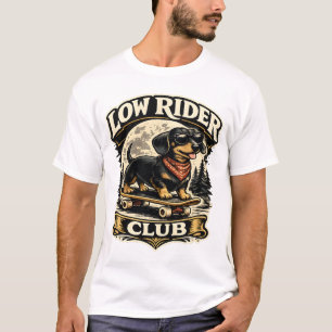 Camiseta Clube Low Rider Dachshund Vintage Skate