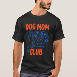 Camiseta Clube Mãe de Cachorro Retrô Amantes de Animais Mam