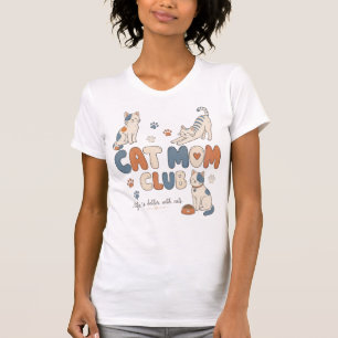 Camiseta Clube Mãe de Gato, Blusa Fofa para Mulher