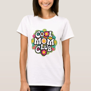 Camiseta Clube Mãe Legal estético dos anos 70 com Design Fl