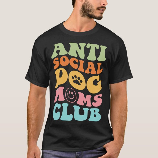 Camiseta CLUBE MÃES ANTI SOCIAL DOG atrás (Frente)