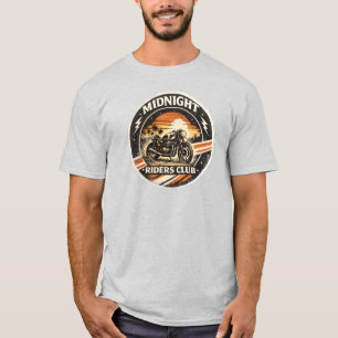Camiseta Clube Midnight Riders – Moto Antiga Café Racer Ret