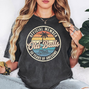 Camiseta Clube Old Balls 50 Anos Pôr-do-sol Retro Palmeira