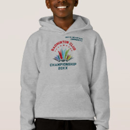 Camiseta Clube Organização da Liga Nome da Equipe Badminton