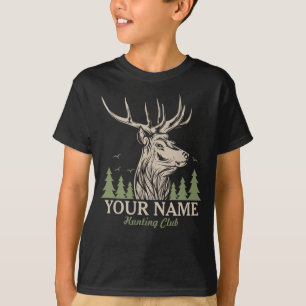 Camiseta Clube Personalizado de Caça a Deer Elk Antler