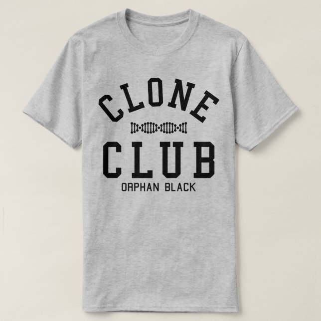 Camiseta Clube preto órfão do clone (Frente do Design)