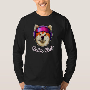 Camiseta Clube Retro Akita Inu Cão Cachorro Legal Homens Mu