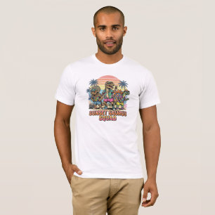 Camiseta Clube Retrô de Répteis Dinossauro Divertido Verão 
