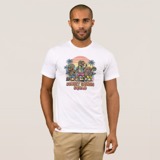 Camiseta Clube Retrô de Répteis Dinossauro Divertido Verão 